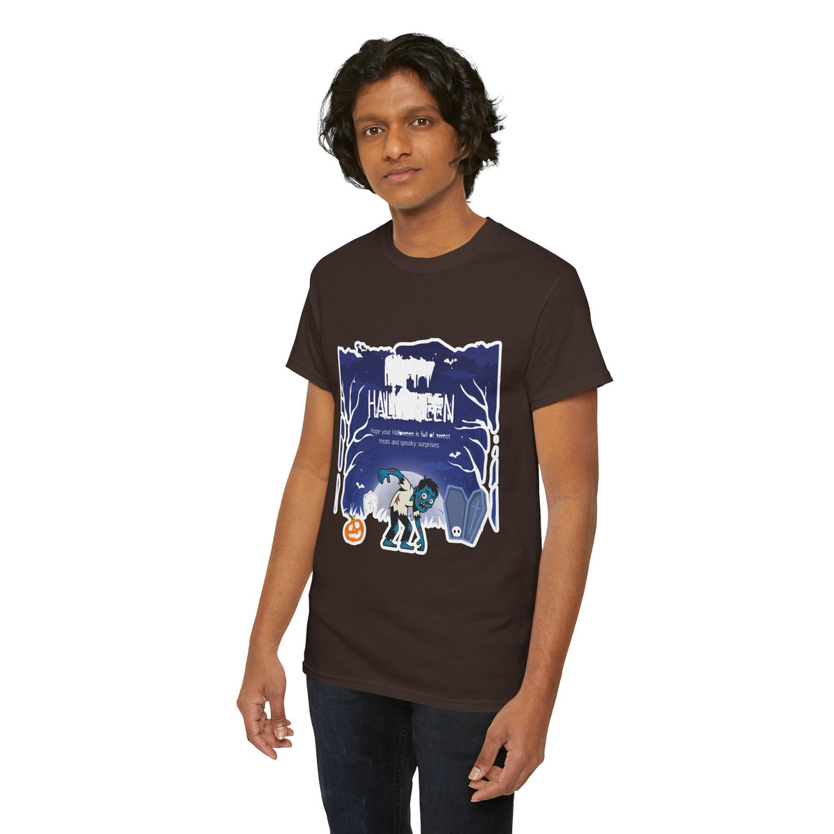 Happy Halloween Cute Witch T-Shirt — Halloween Graphic Tee for Kids & Adults