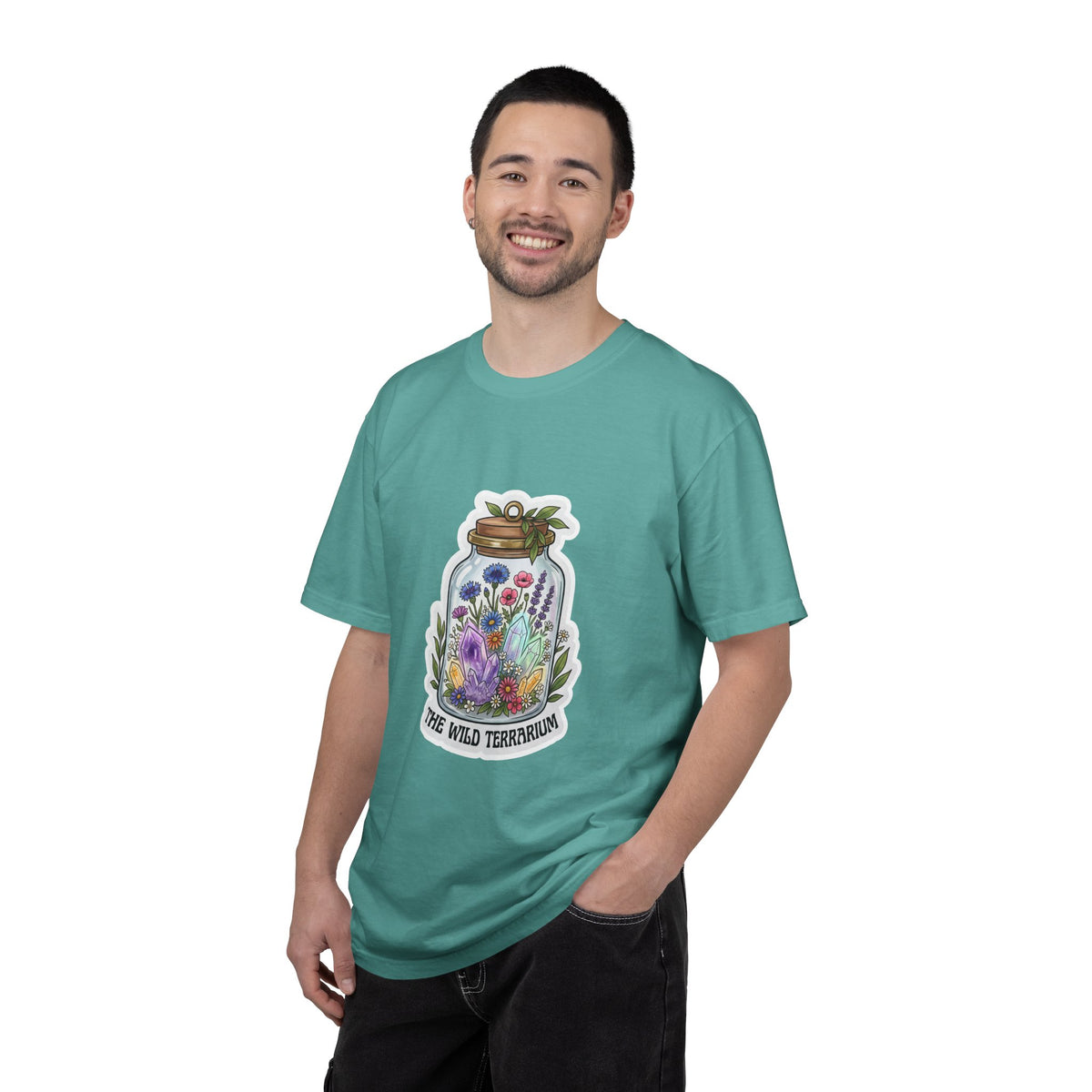 Terrarium Floral T-Shirt — "The Wild Terrarium" Botanical Jar Tee