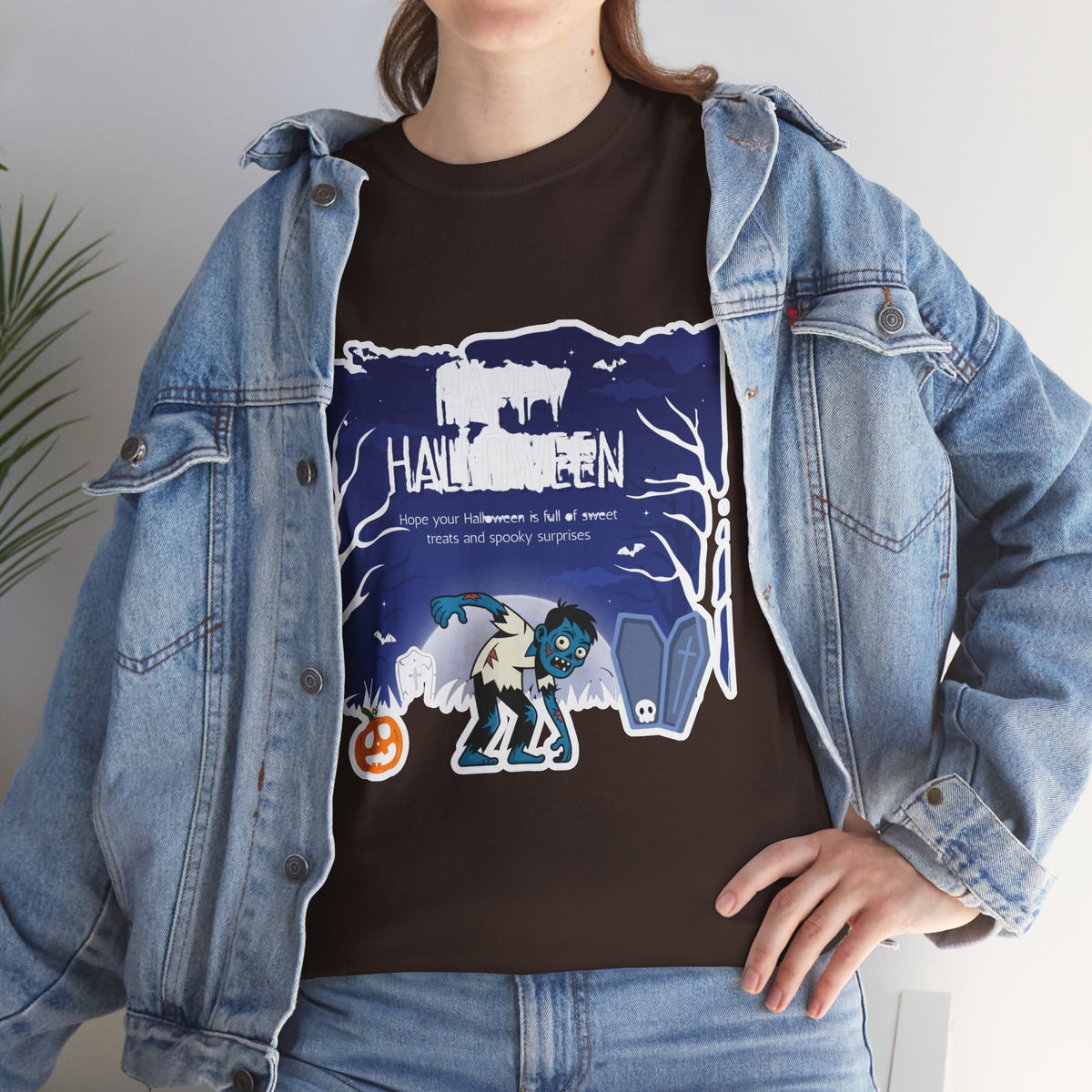 Happy Halloween Cute Witch T-Shirt — Halloween Graphic Tee for Kids & Adults