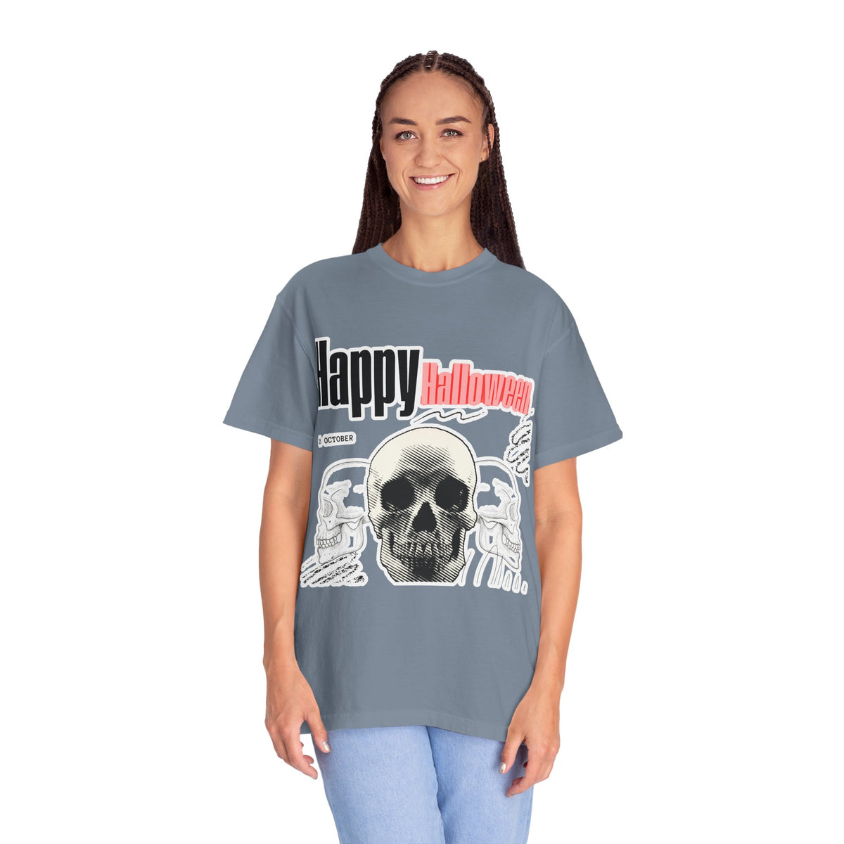 Happy Halloween Skull T-Shirt — Graphic Halloween Tee