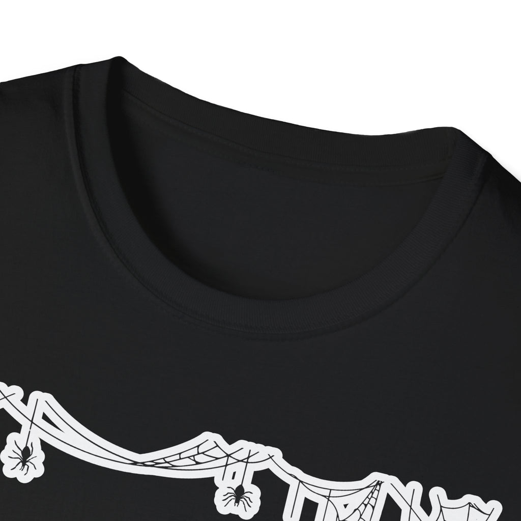 Halloween Moon Silhouette T-Shirt — Spooky Graveyard Pumpkin Scene
