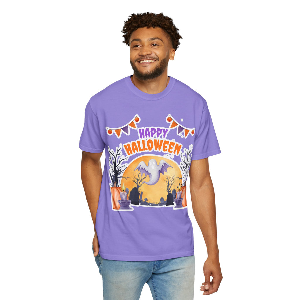 Happy Halloween T-Shirt — Ghost & Pumpkin Halloween Tee