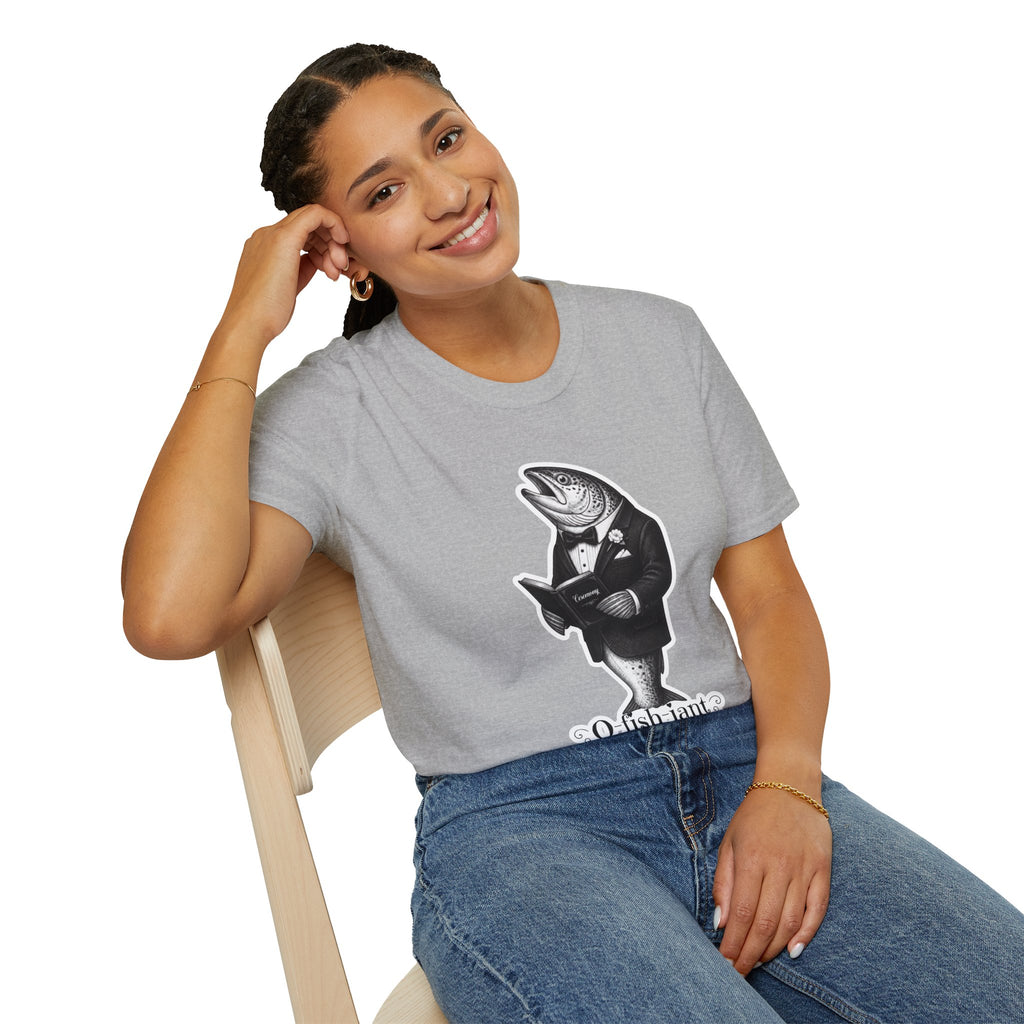 Salmon Gentleman T-Shirt — Dapper Fish Graphic Tee