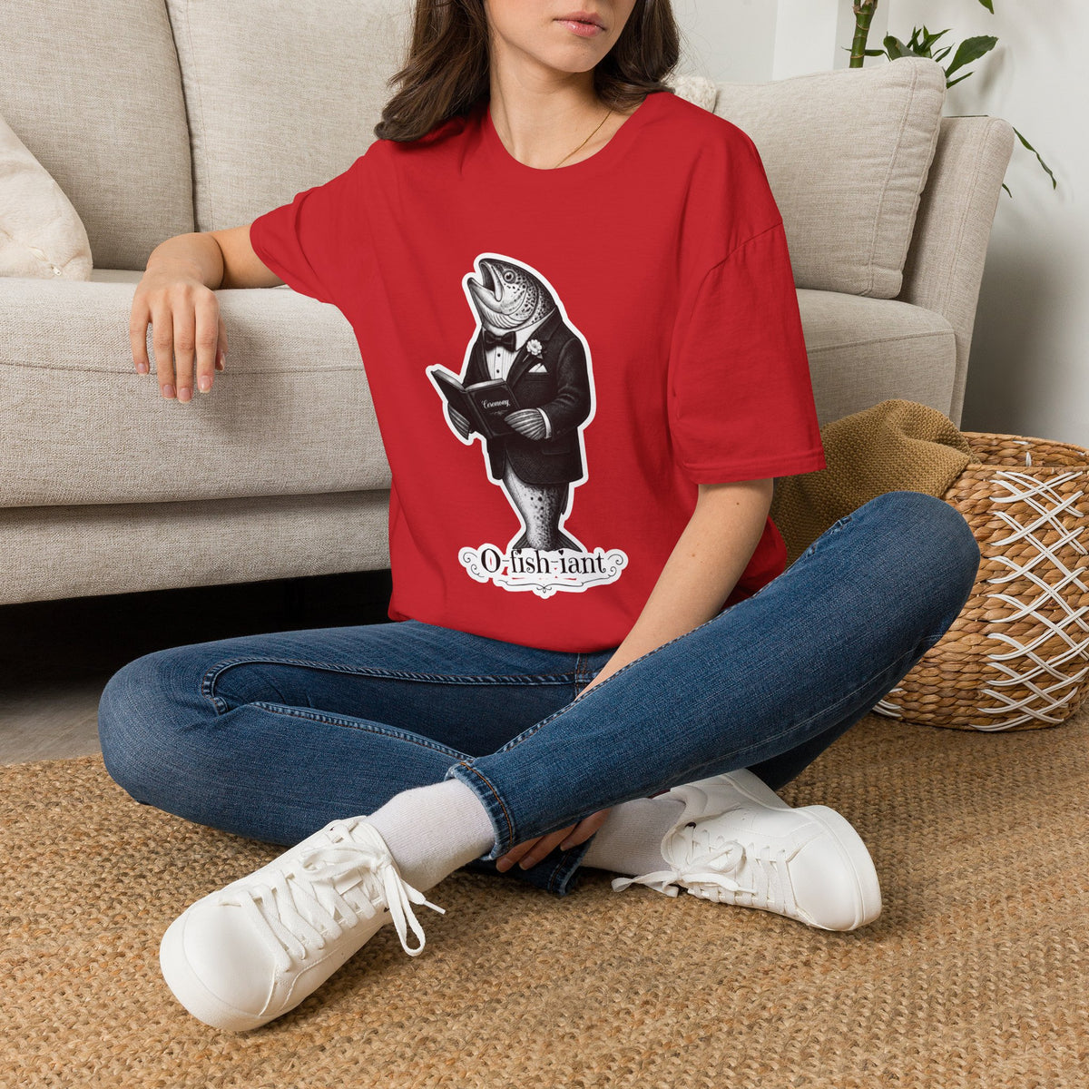 Salmon Gentleman T-Shirt — Dapper Fish Graphic Tee