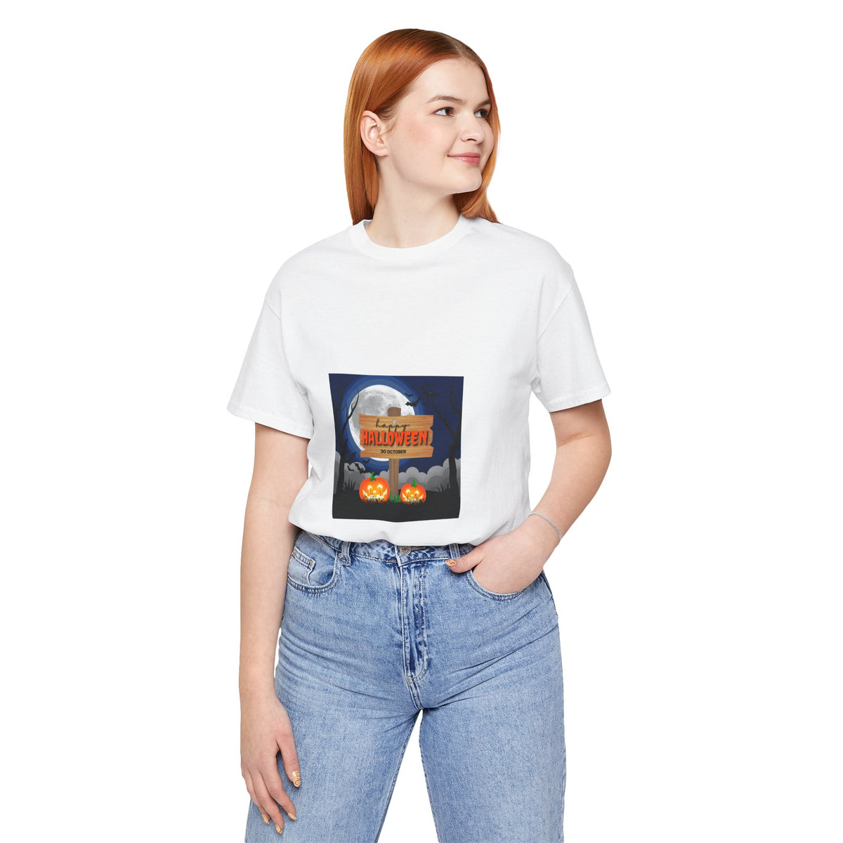 Halloween Pumpkin Sign T-Shirt — Happy Halloween Graphic Tee