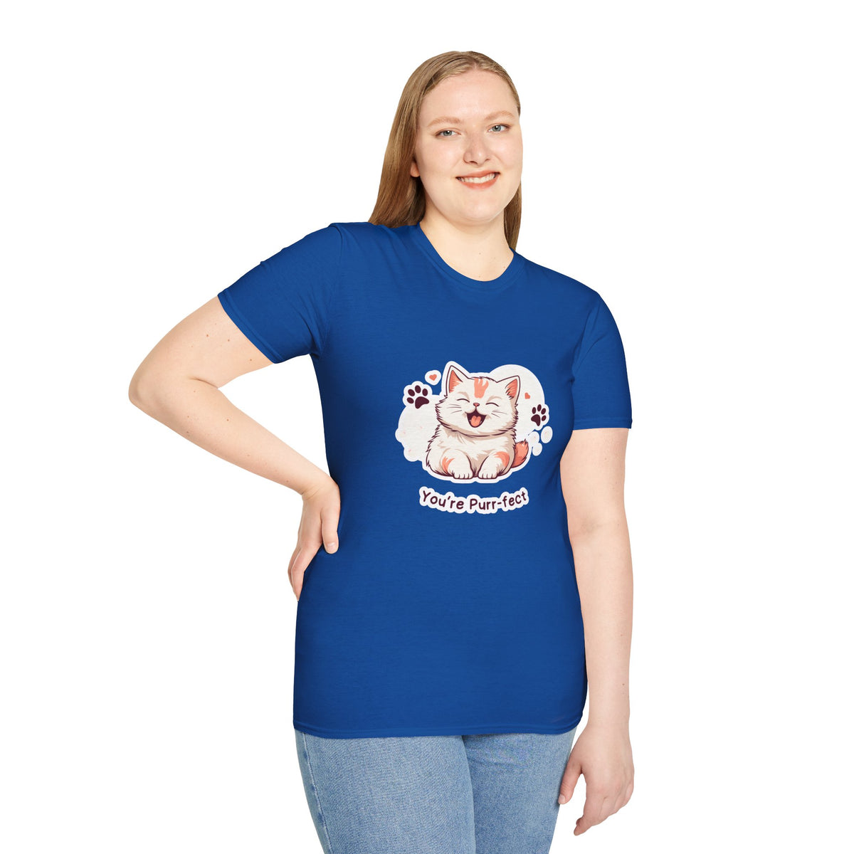 Cat T-Shirt — Cute 'You're Purr-fect' Kitten Graphic Tee