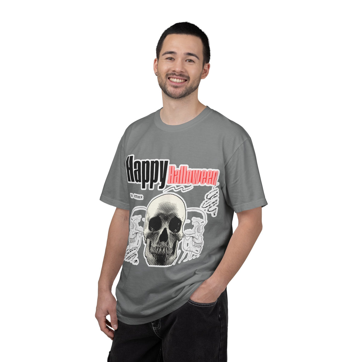 Happy Halloween Skull T-Shirt — Graphic Halloween Tee