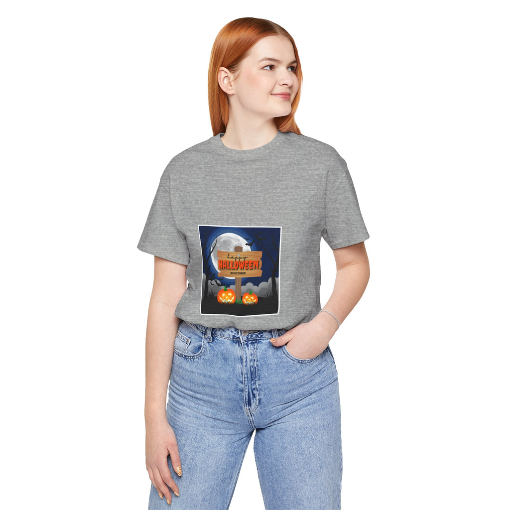 Halloween Pumpkin Sign T-Shirt — Happy Halloween Graphic Tee