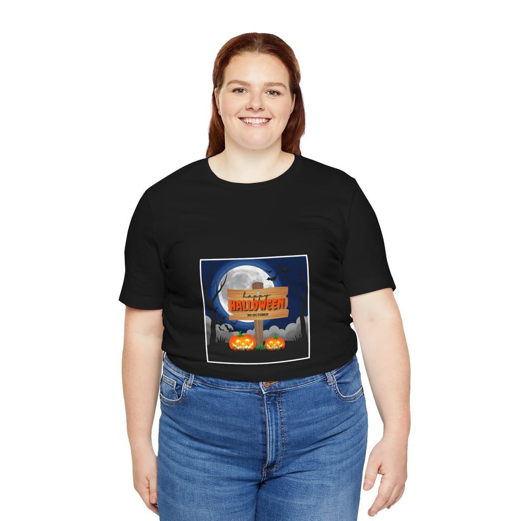 Halloween Pumpkin Sign T-Shirt — Happy Halloween Graphic Tee