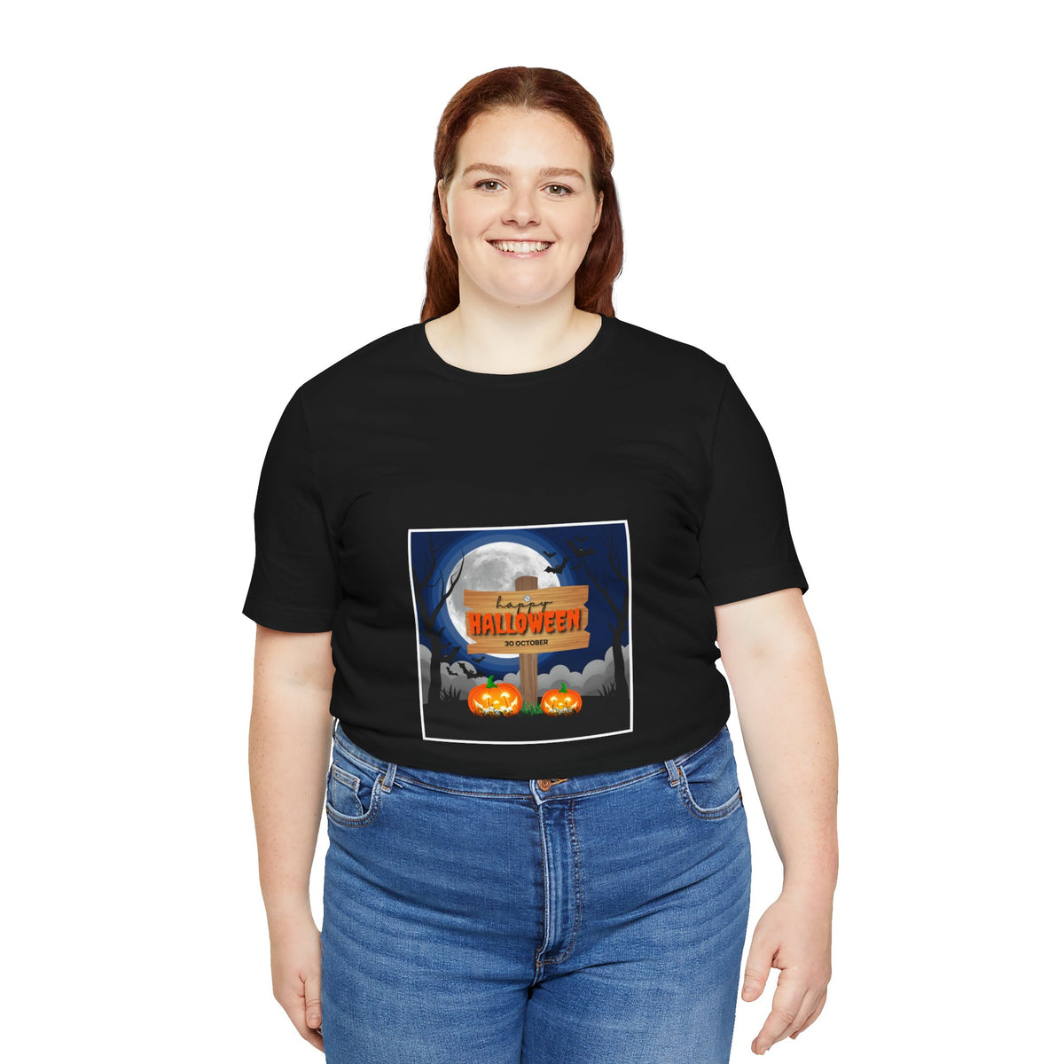 Halloween Pumpkin Sign T-Shirt — Happy Halloween Graphic Tee