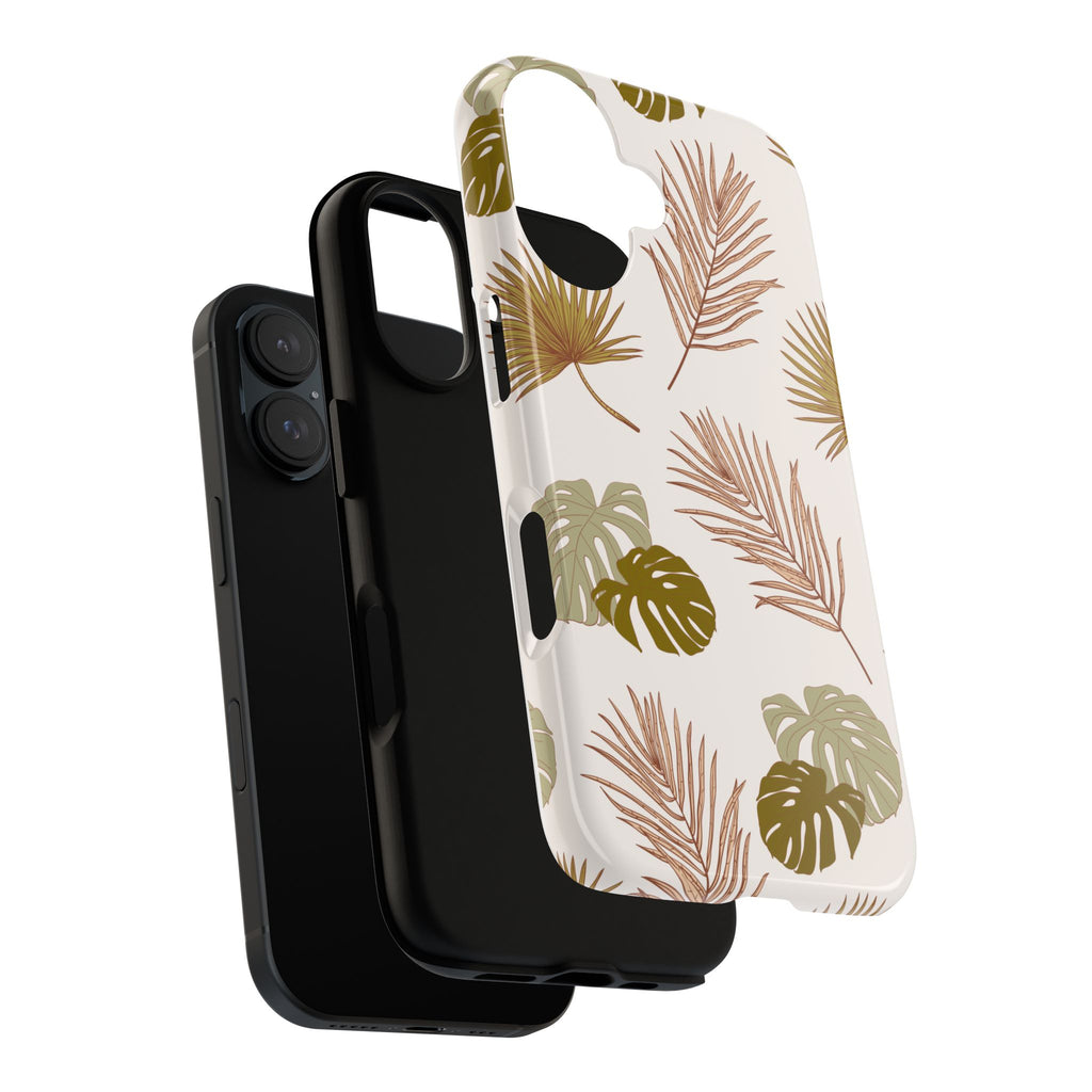 Tropical Palm Leaf Tough Phone Case — Botanical iPhone Protective Cover