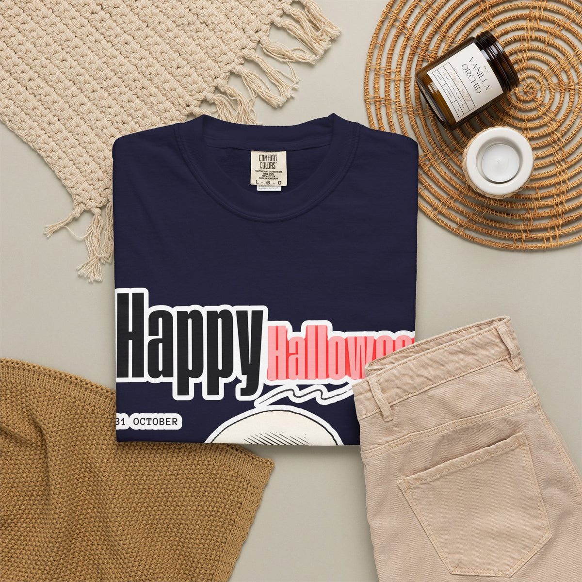 Happy Halloween Skull T-Shirt — Graphic Halloween Tee