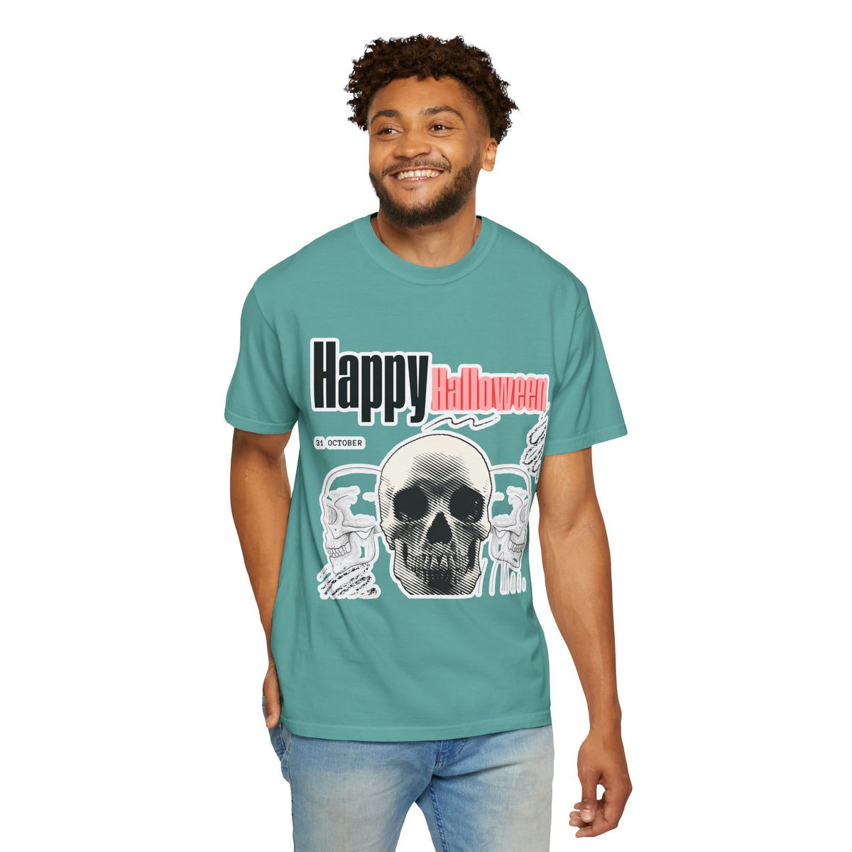 Happy Halloween Skull T-Shirt — Graphic Halloween Tee