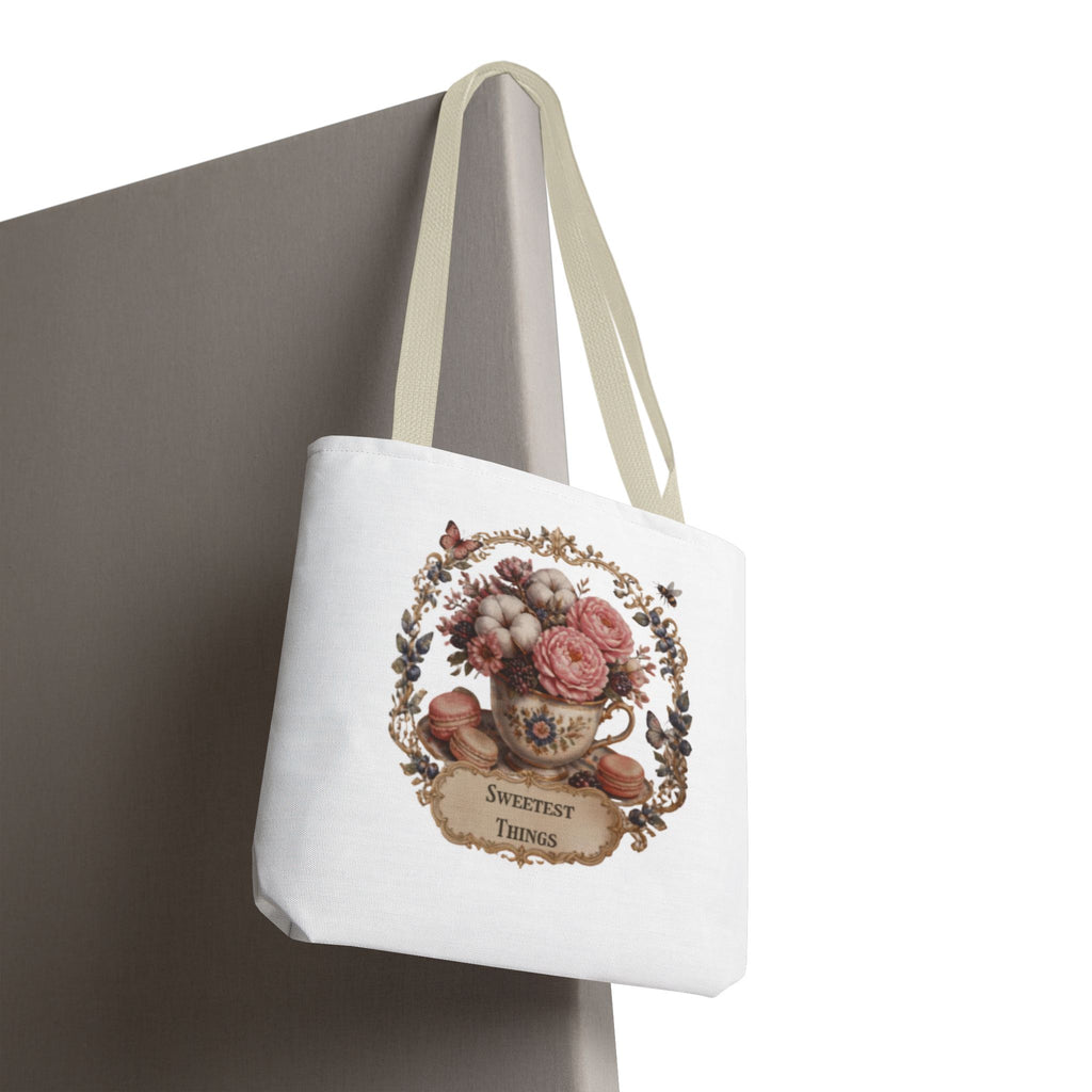 Vintage Floral Bouquet Tote — "Sweetest Things" Canvas Bag