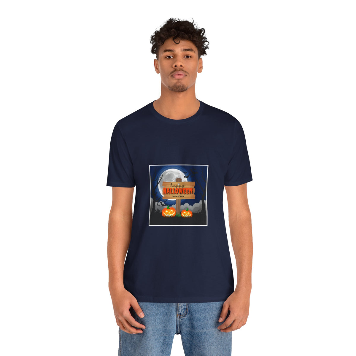 Halloween Pumpkin Sign T-Shirt — Happy Halloween Graphic Tee