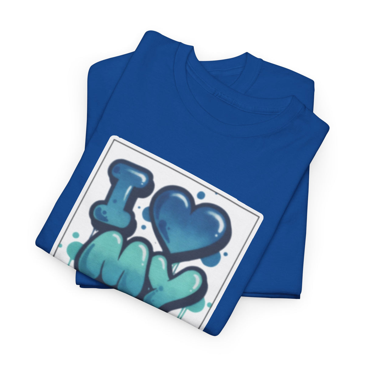 I LOVE My GF T-Shirt — Cute Blue Graffiti Love Tee for Girlfriend Gifts