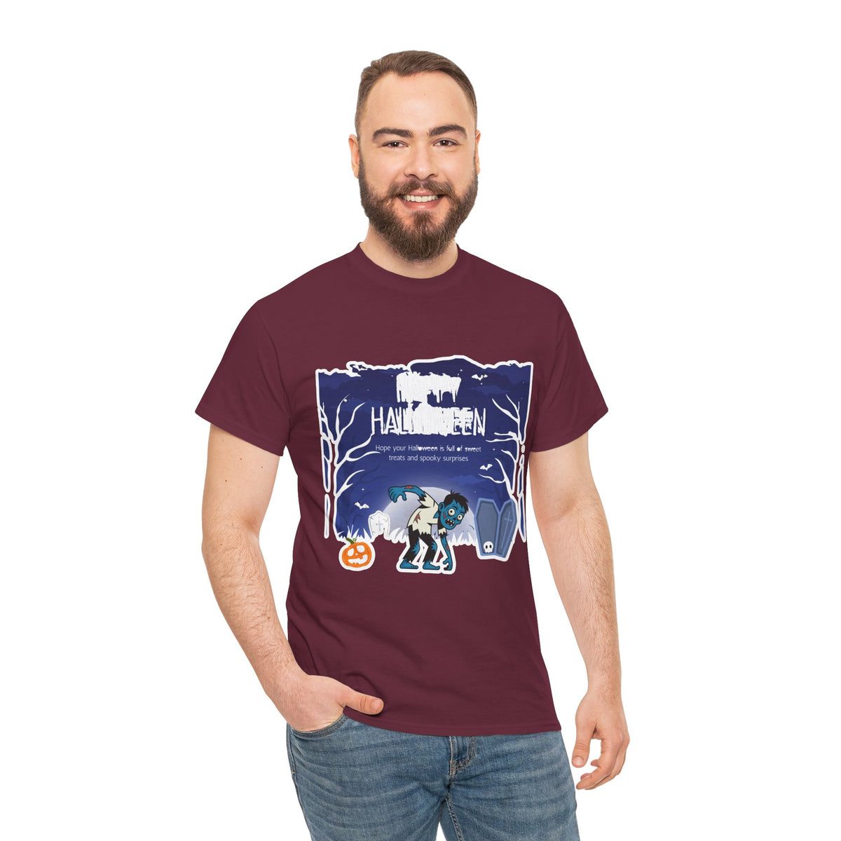 Happy Halloween Cute Witch T-Shirt — Halloween Graphic Tee for Kids & Adults