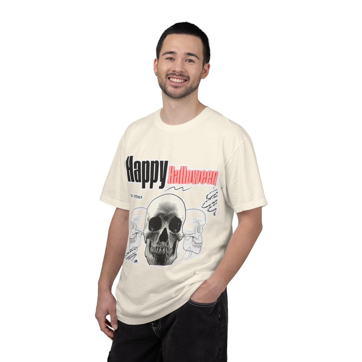 Happy Halloween Skull T-Shirt — Graphic Halloween Tee