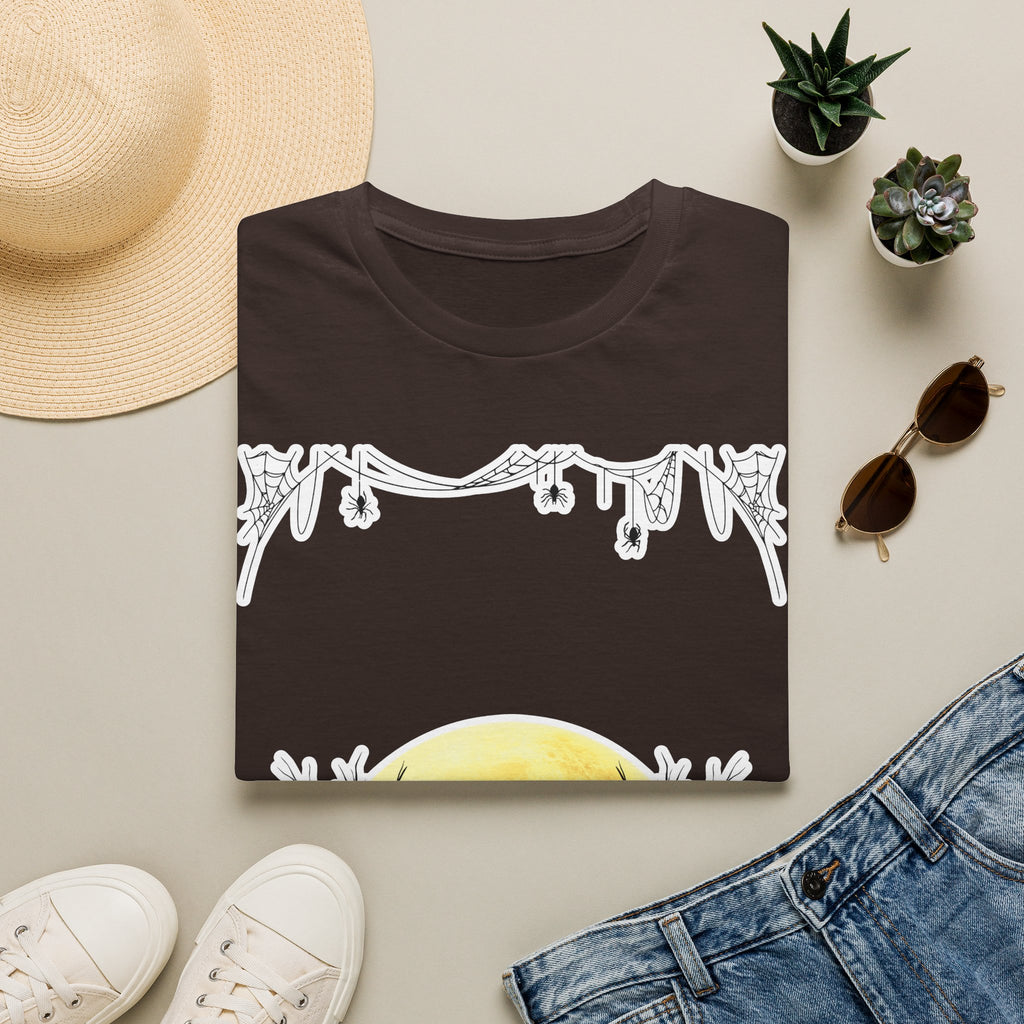 Halloween Moon Silhouette T-Shirt — Spooky Graveyard Pumpkin Scene