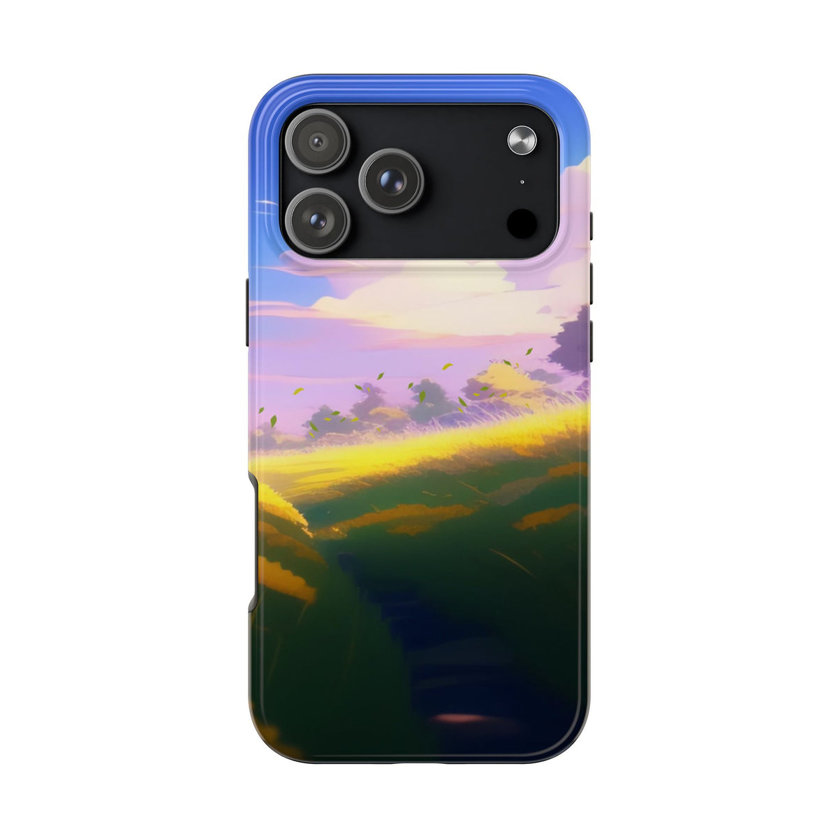 Scenic Sunset Field Tough Phone Case — Pastel Sky Landscape iPhone Case