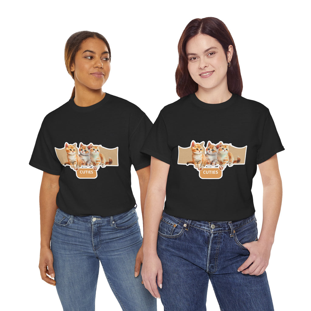 Cute Kittens "Cuties" T-Shirt - Adorable Cat Graphic Tee for Cat Lovers