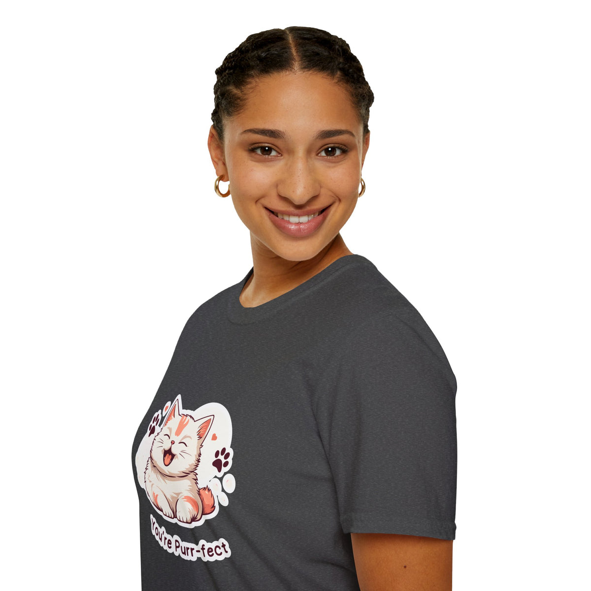 Cat T-Shirt — Cute 'You're Purr-fect' Kitten Graphic Tee