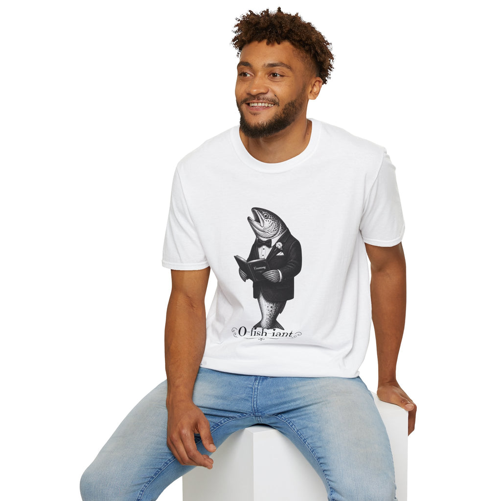 Salmon Gentleman T-Shirt — Dapper Fish Graphic Tee