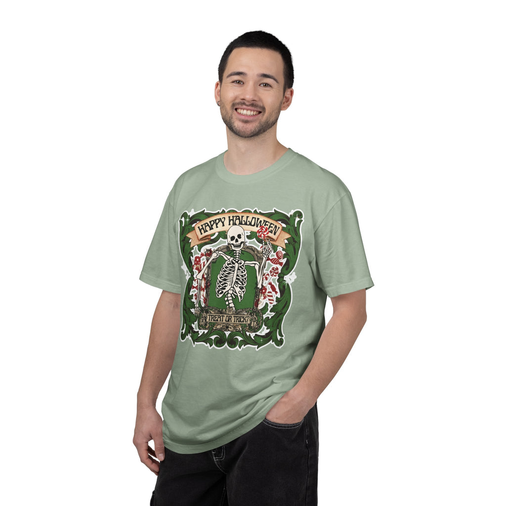 Happy Halloween Skeleton T-Shirt — Vintage Trick or Treat Graphic Tee