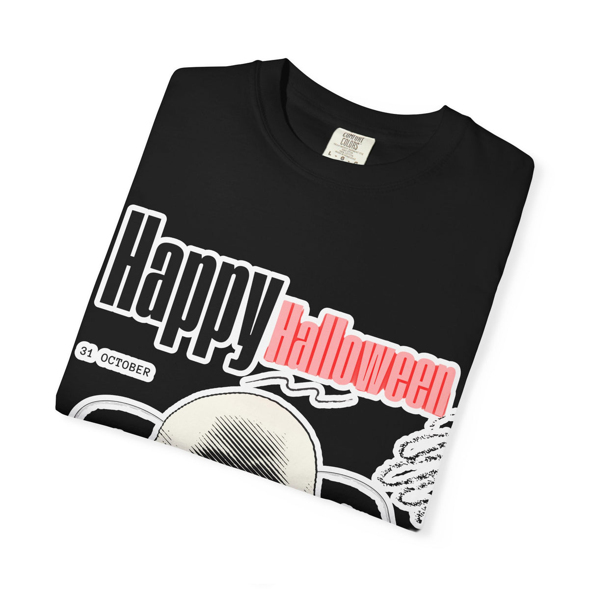 Happy Halloween Skull T-Shirt — Graphic Halloween Tee