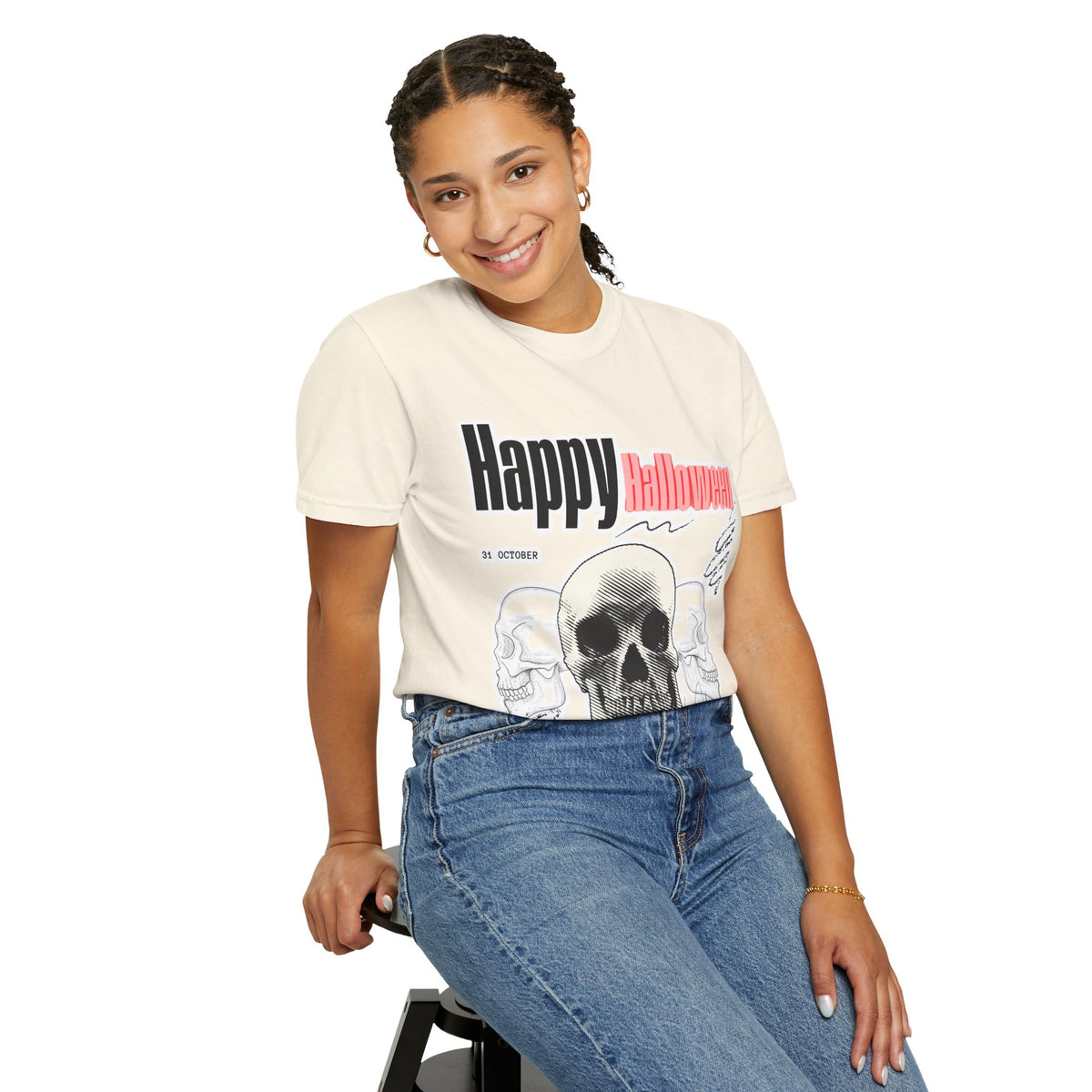 Happy Halloween Skull T-Shirt — Graphic Halloween Tee