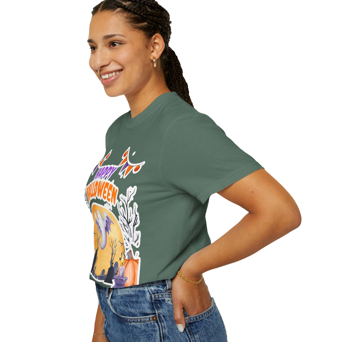 Happy Halloween T-Shirt — Ghost & Pumpkin Halloween Tee
