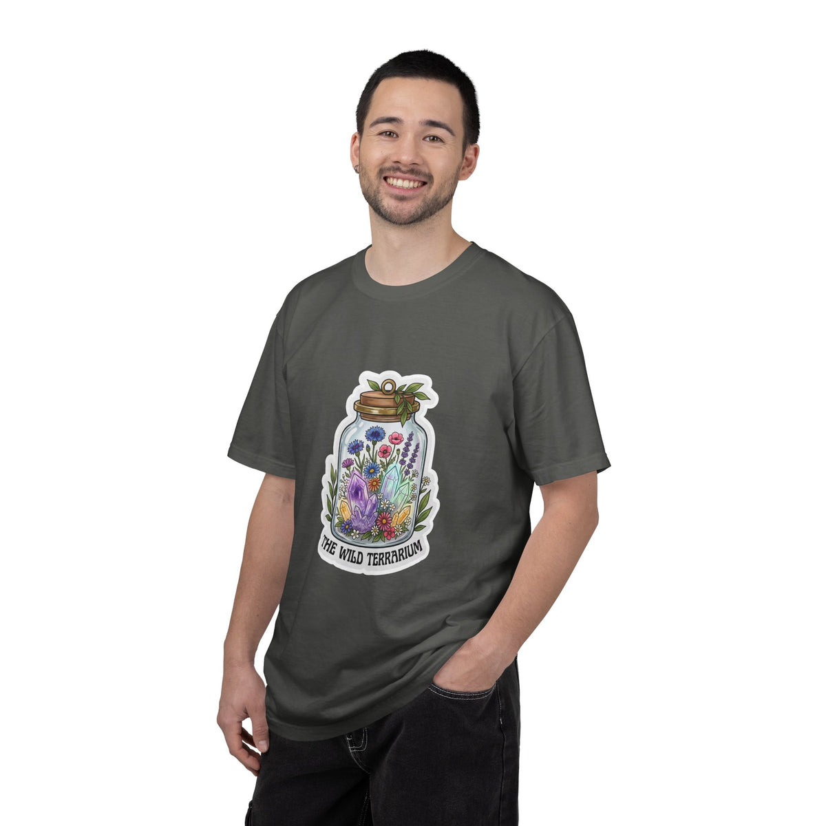 Terrarium Floral T-Shirt — "The Wild Terrarium" Botanical Jar Tee