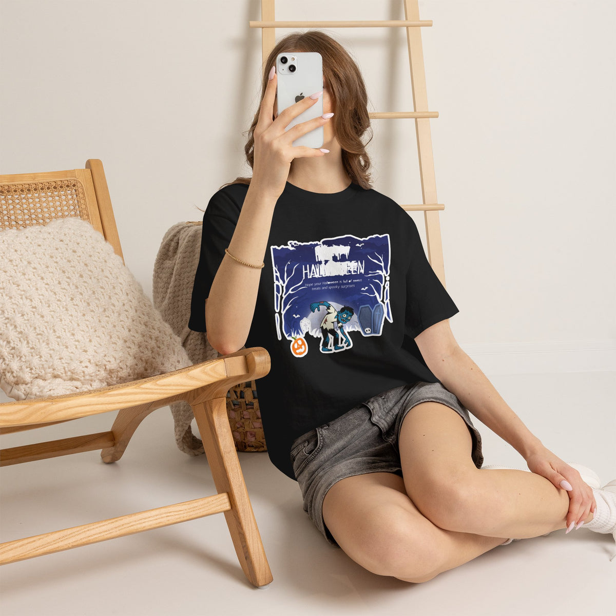 Happy Halloween Cute Witch T-Shirt — Halloween Graphic Tee for Kids & Adults
