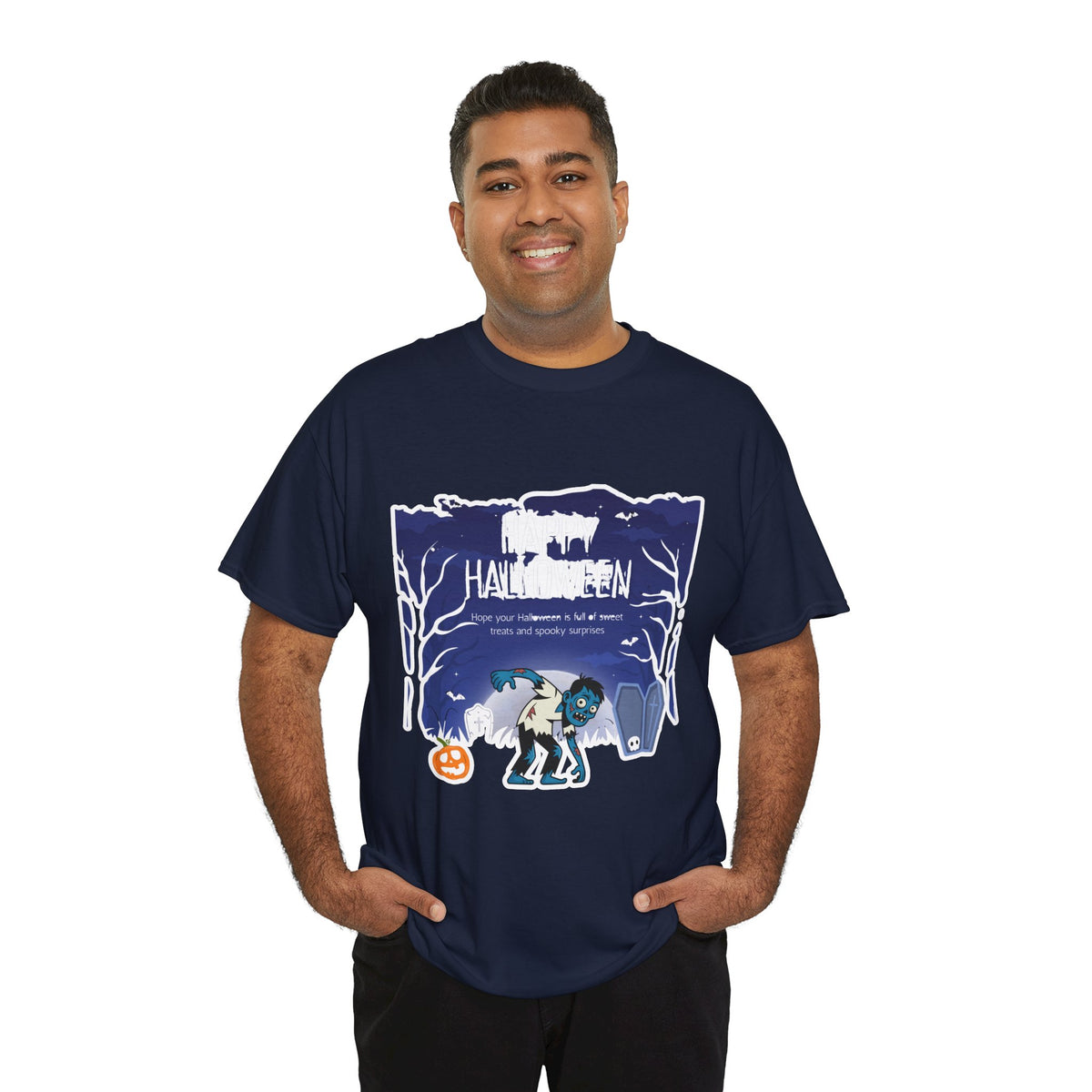 Happy Halloween Cute Witch T-Shirt — Halloween Graphic Tee for Kids & Adults