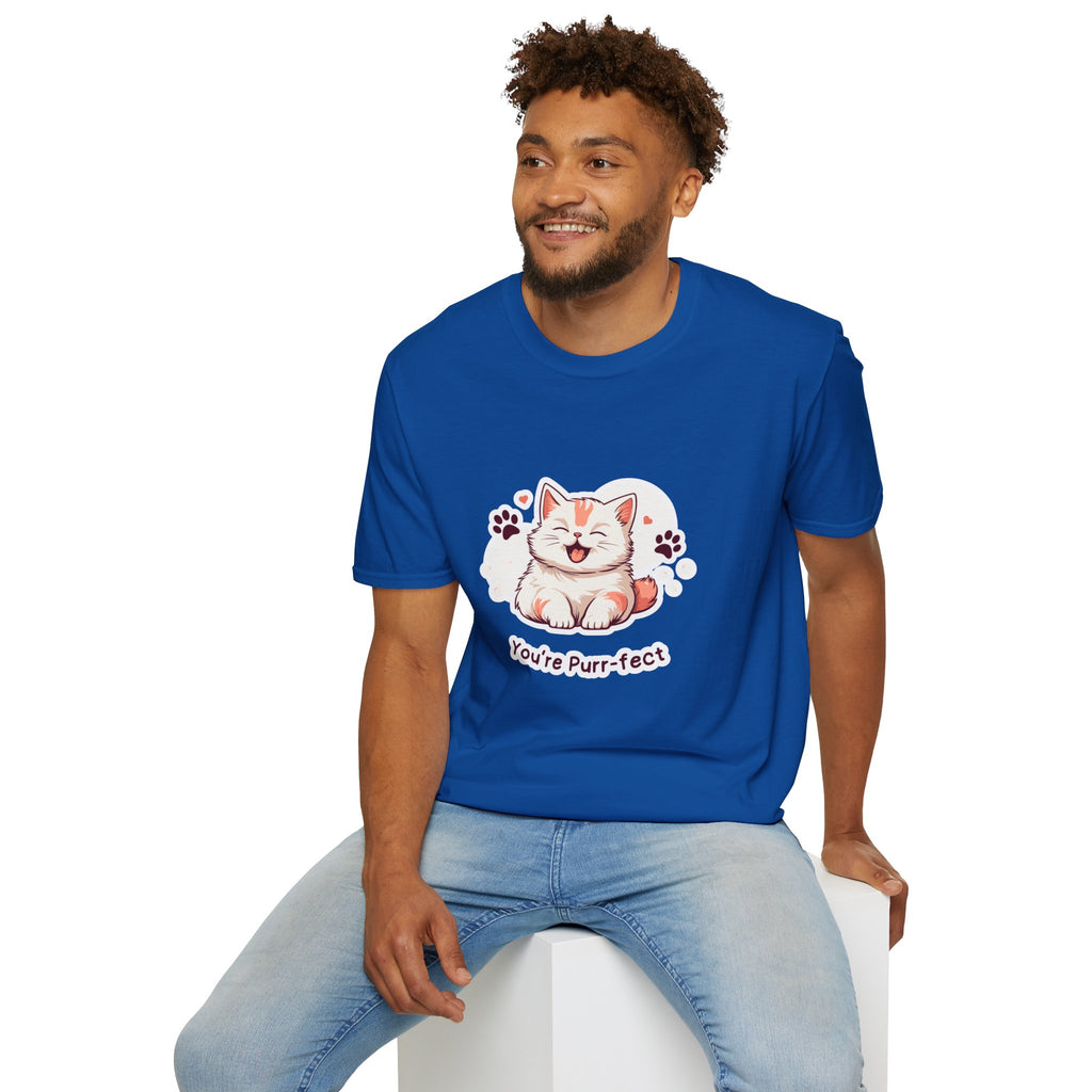 Cat T-Shirt — Cute 'You're Purr-fect' Kitten Graphic Tee