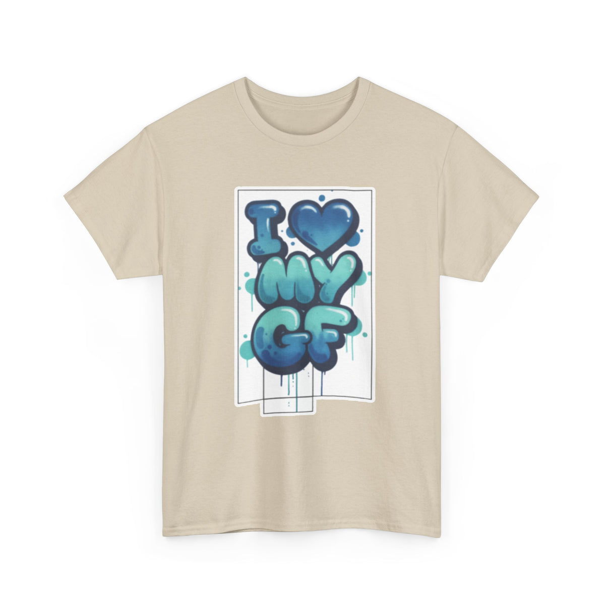 I LOVE My GF T-Shirt — Cute Blue Graffiti Love Tee for Girlfriend Gifts