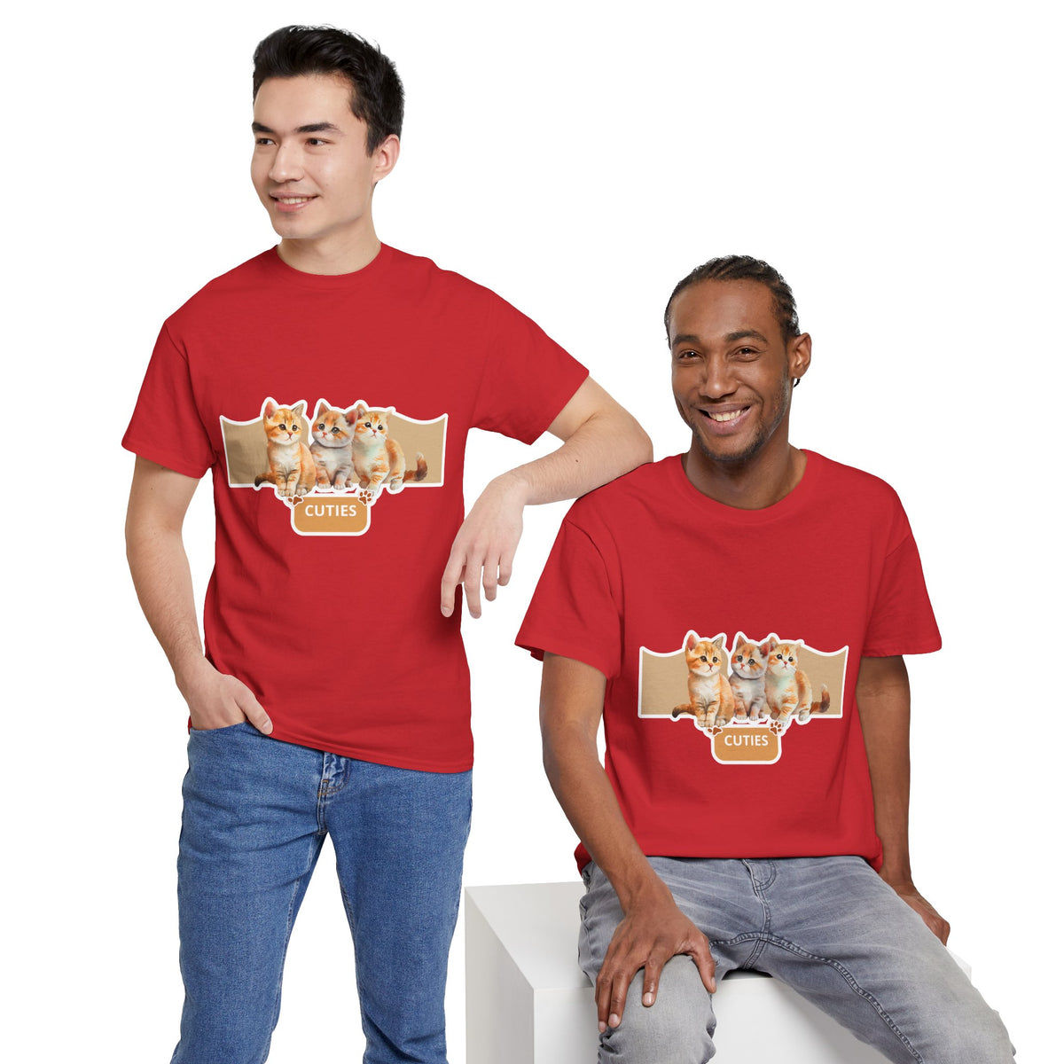 Cute Kittens "Cuties" T-Shirt - Adorable Cat Graphic Tee for Cat Lovers