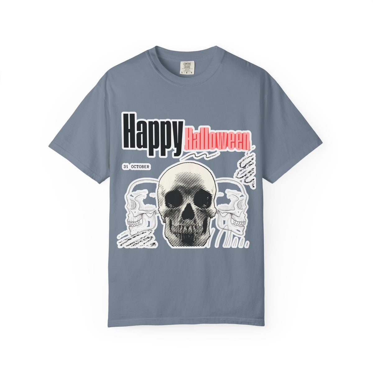 Happy Halloween Skull T-Shirt — Graphic Halloween Tee