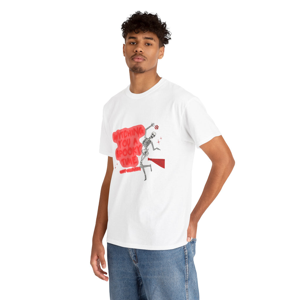 Skeleton 'Witching You a Spooky Time' Halloween T-Shirt