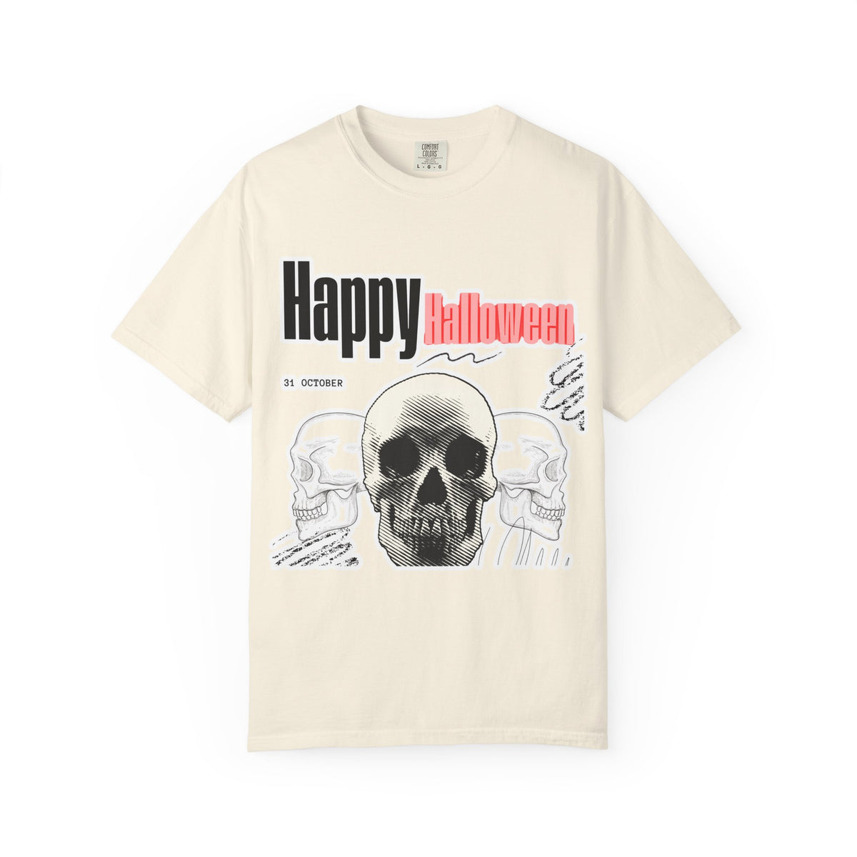 Happy Halloween Skull T-Shirt — Graphic Halloween Tee