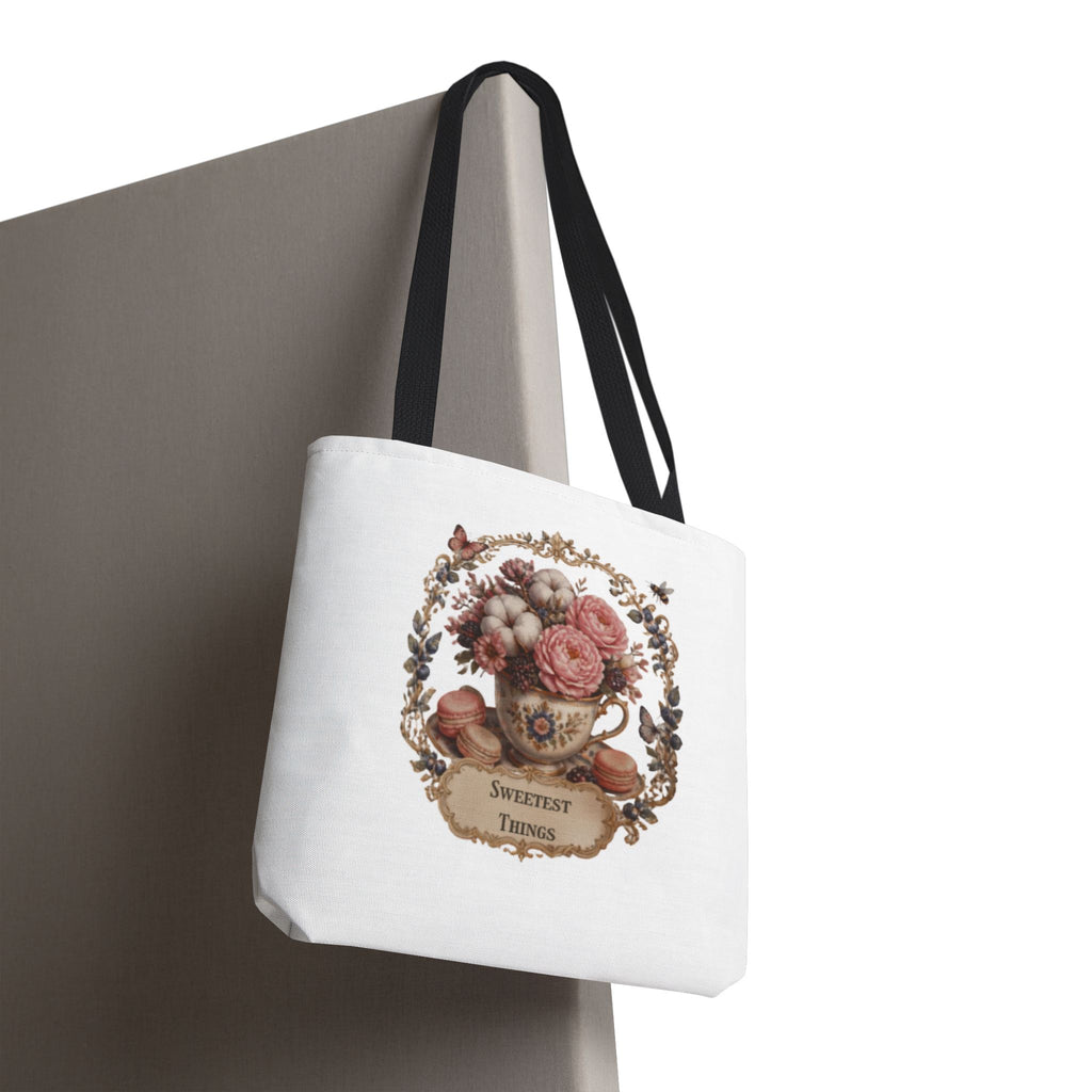 Vintage Floral Bouquet Tote — "Sweetest Things" Canvas Bag