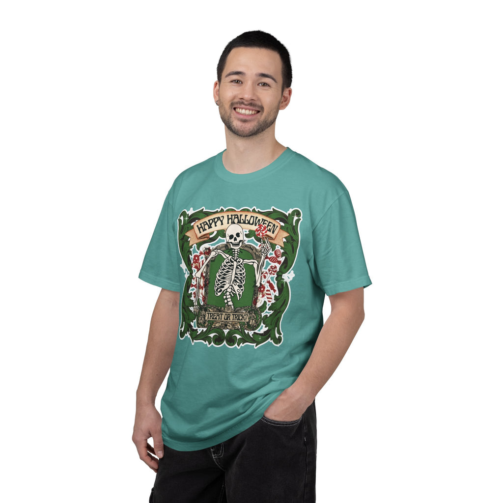 Happy Halloween Skeleton T-Shirt — Vintage Trick or Treat Graphic Tee