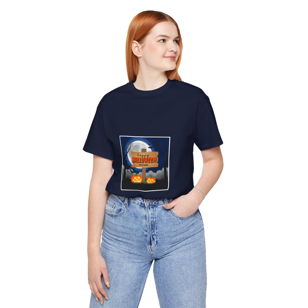 Halloween Pumpkin Sign T-Shirt — Happy Halloween Graphic Tee