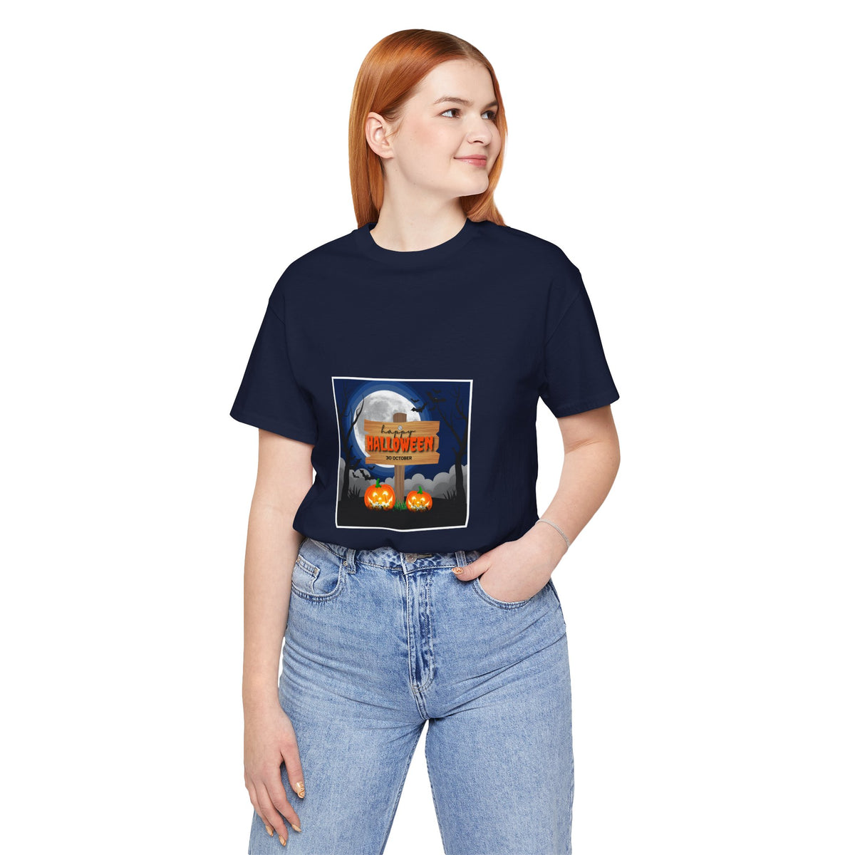 Halloween Pumpkin Sign T-Shirt — Happy Halloween Graphic Tee