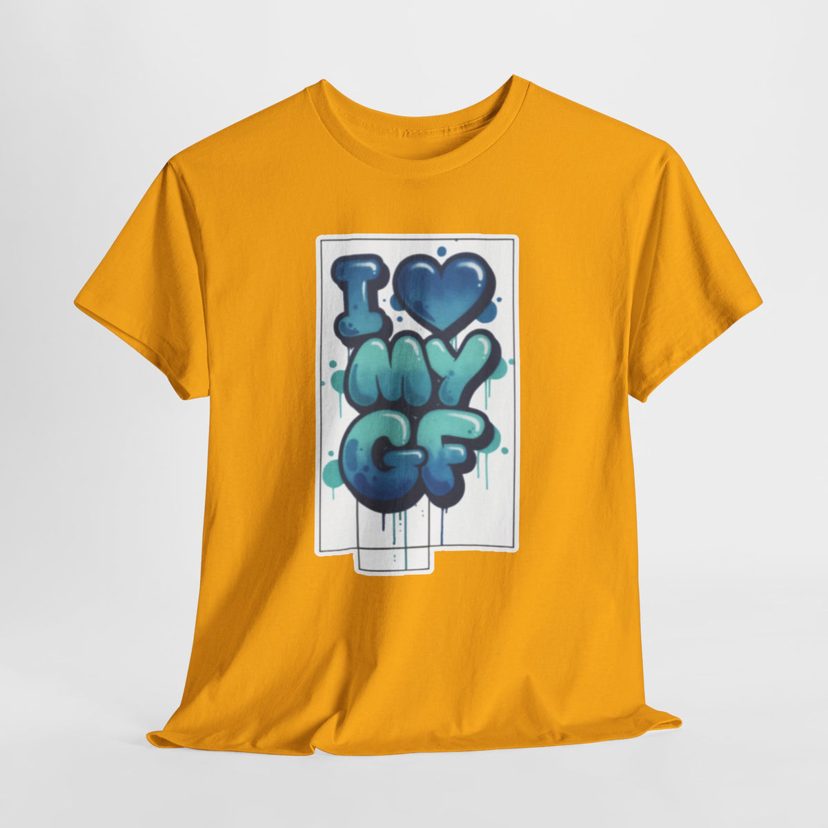 I LOVE My GF T-Shirt — Cute Blue Graffiti Love Tee for Girlfriend Gifts
