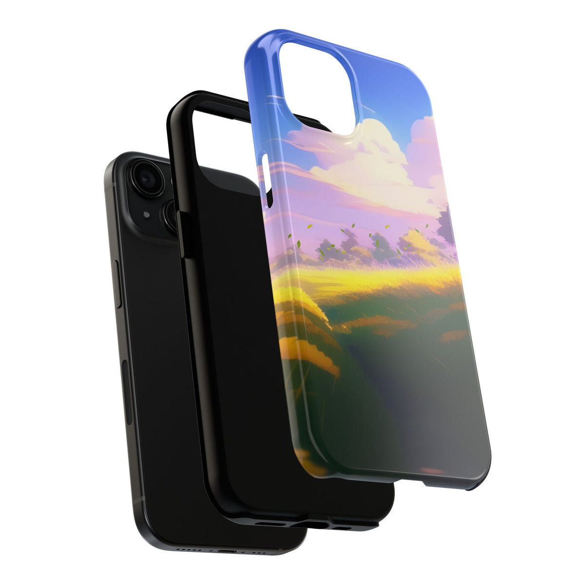 Scenic Sunset Field Tough Phone Case — Pastel Sky Landscape iPhone Case