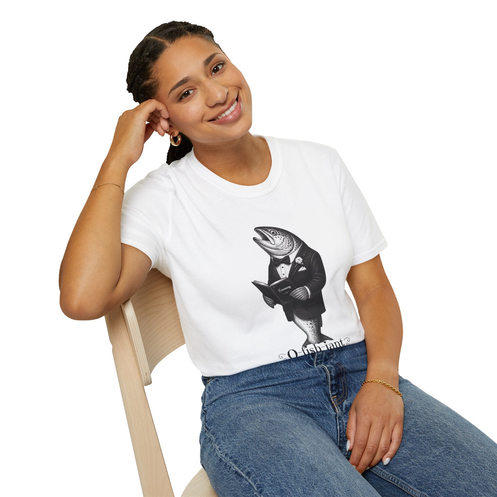 Salmon Gentleman T-Shirt — Dapper Fish Graphic Tee