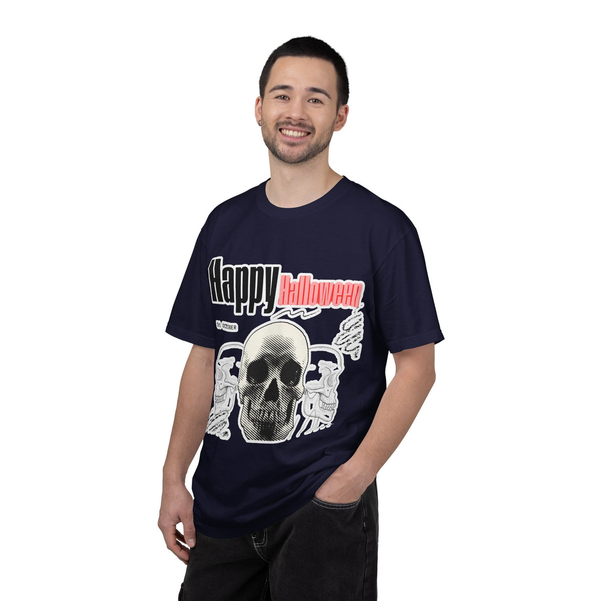 Happy Halloween Skull T-Shirt — Graphic Halloween Tee