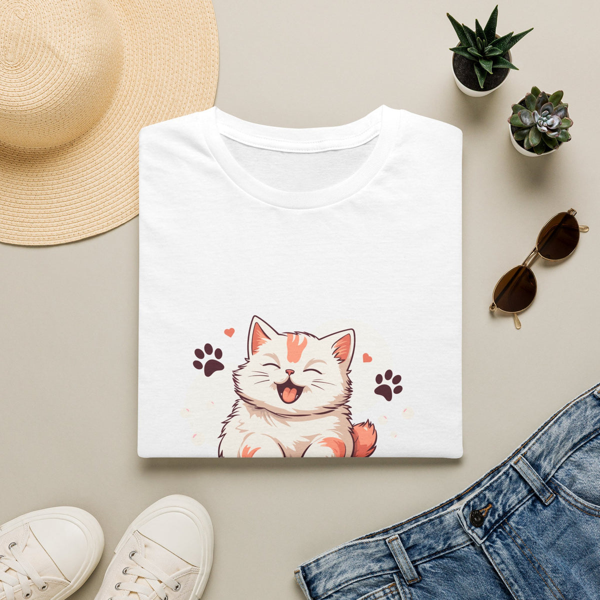 Cat T-Shirt — Cute 'You're Purr-fect' Kitten Graphic Tee