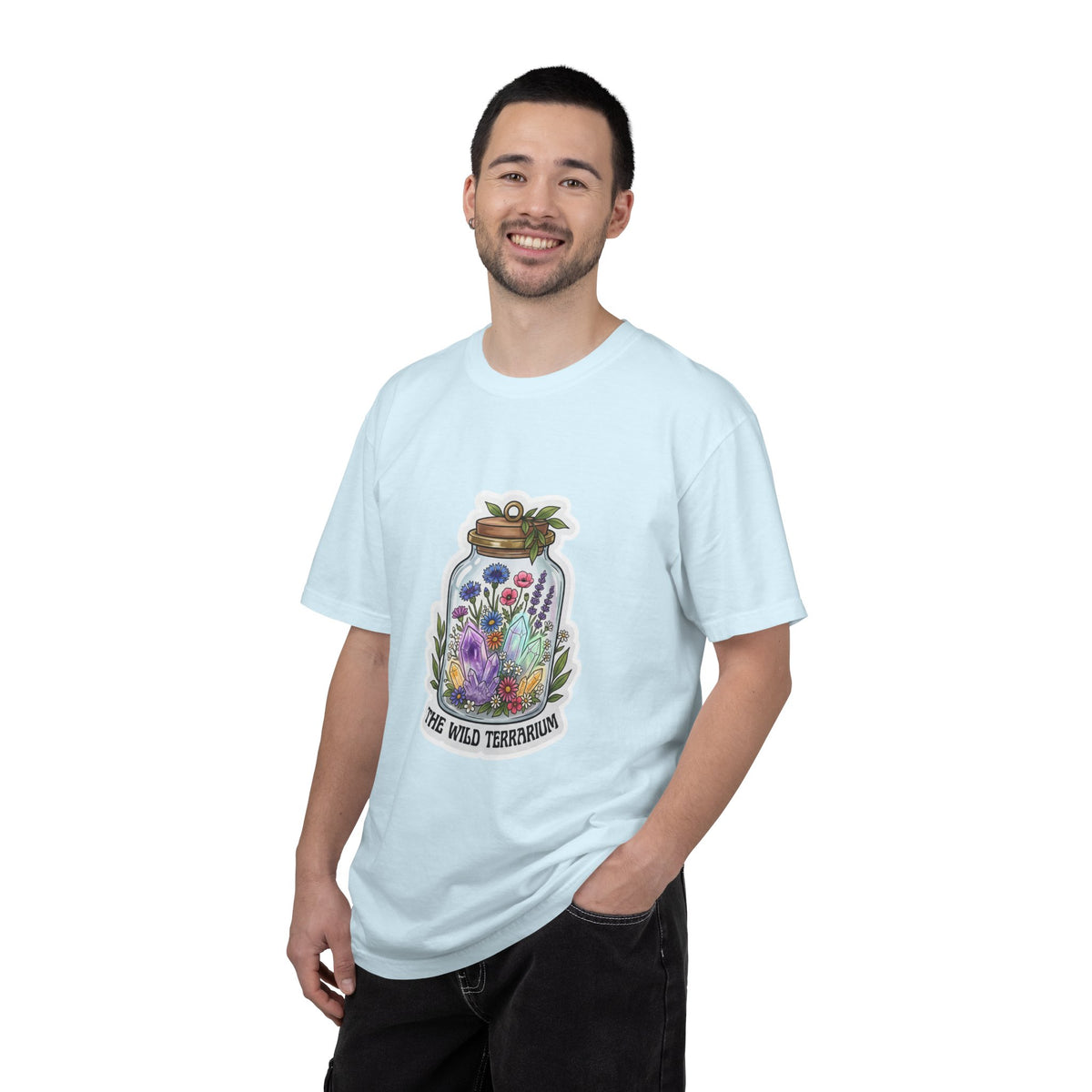 Terrarium Floral T-Shirt — "The Wild Terrarium" Botanical Jar Tee